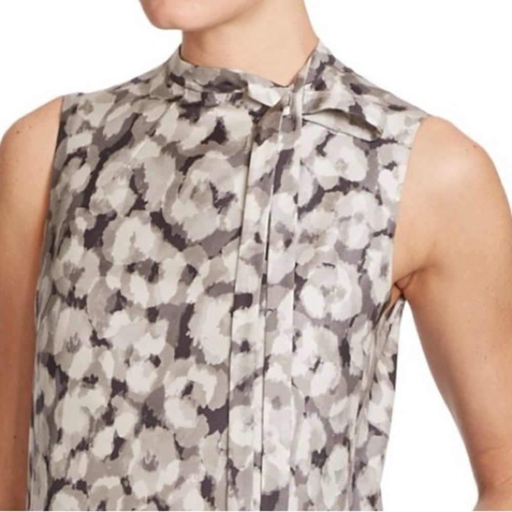 Theory Black and White Sleeveless Mini Nurita Dress - Picture 4 of 6